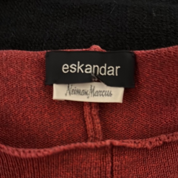 Eskandar Red Orange oversized Sweater one size O/S - Picture 4 of 4